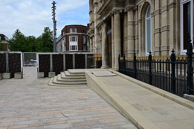 exterior ramp at museum