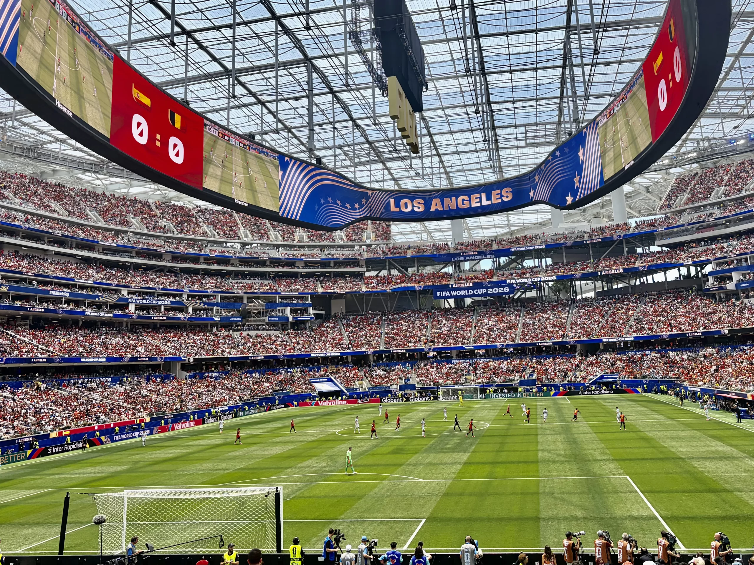Spain and Belgium play a World Cup quarterfinal at SoFi Stadium.