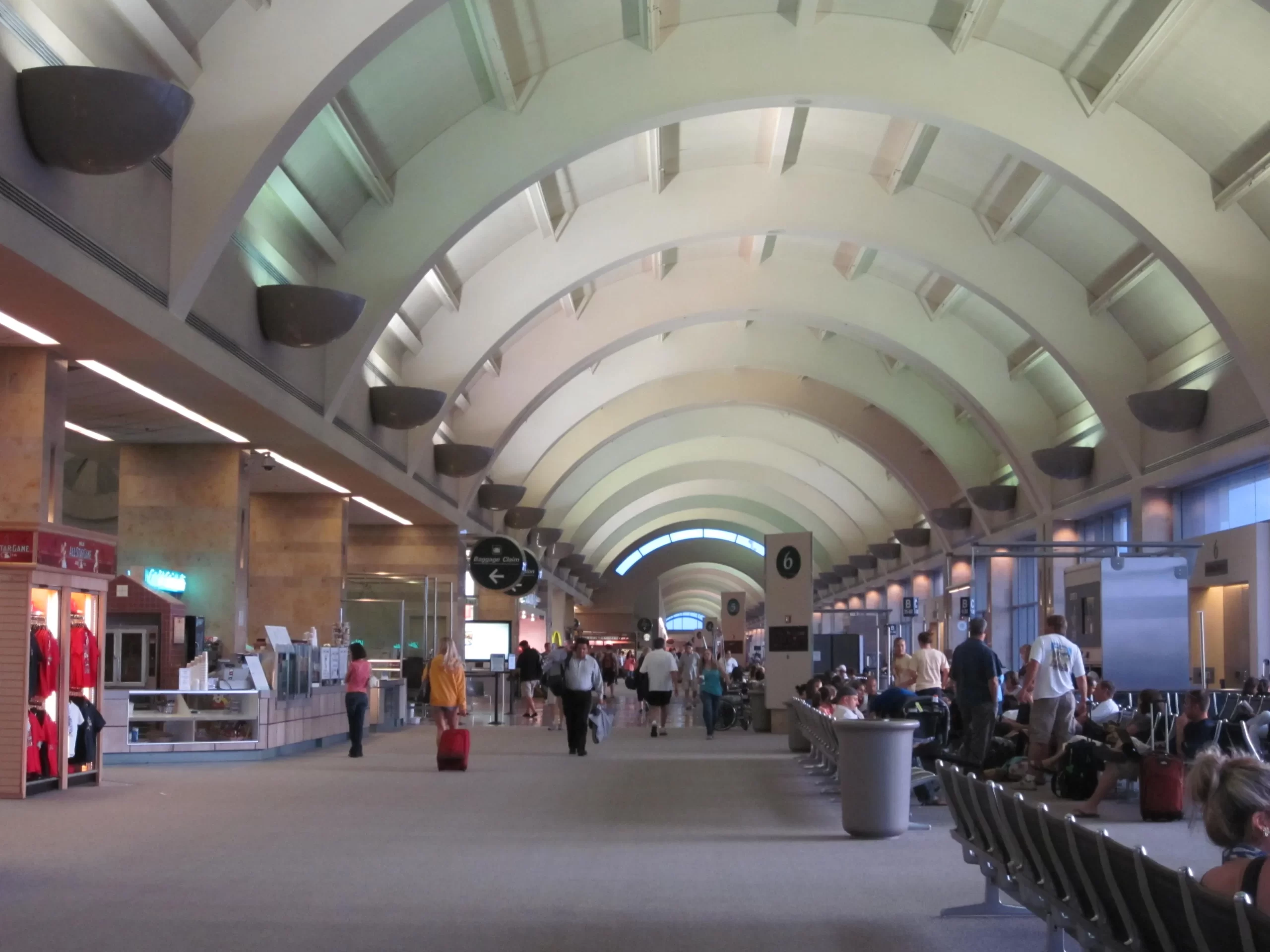 Inside waiting area of Santa Ana Airport